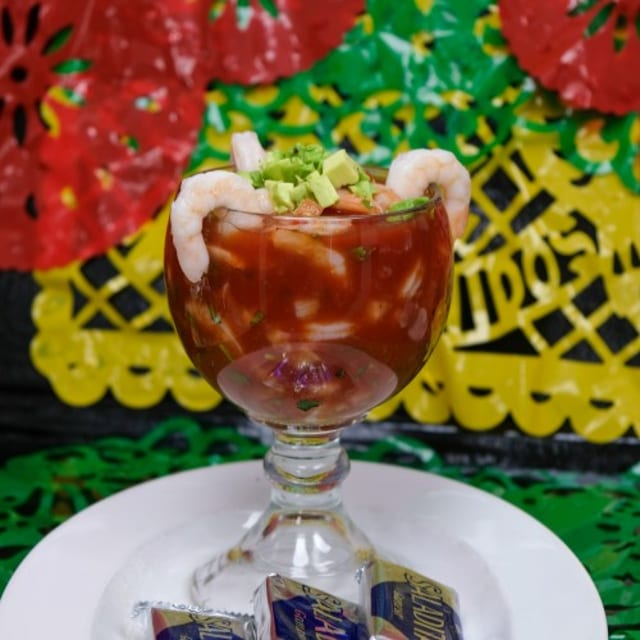 Coctel De Camarones Plate.