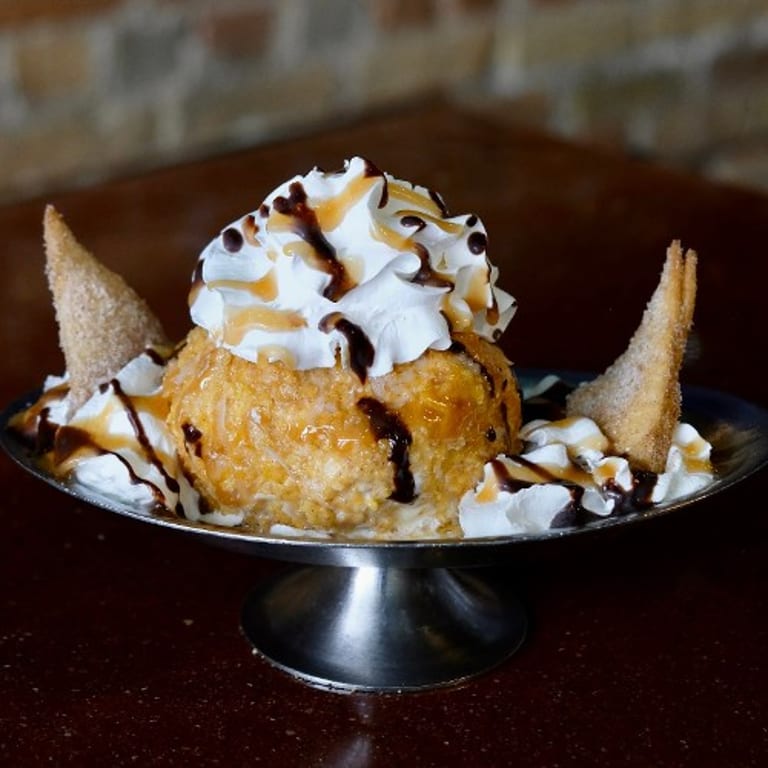 Indulge in Our Crispy Fried Ice Cream